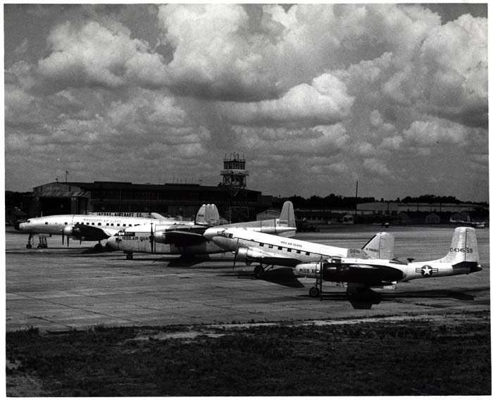 Line Mississippi ANG: Constellation, Boxcar Packet, C-47A Skytrain and A-26 Invader
