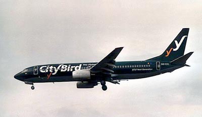 Photo taken in September 2001, OO-CYI  has not long left with CityBird