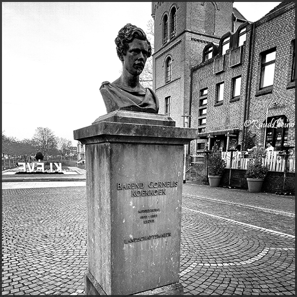 Statue of 19th century Dutch painter, B.C. Koekkoek in Kleve