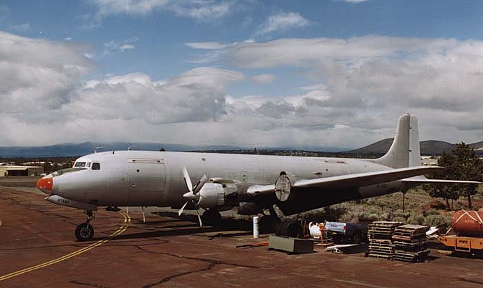 DC-7 N756Z at Redmond, 1996 (c) Ruud Leeuw