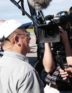 Frank Lang, interviewed by press and media
