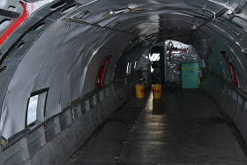 Cavernous cabin of the C-46