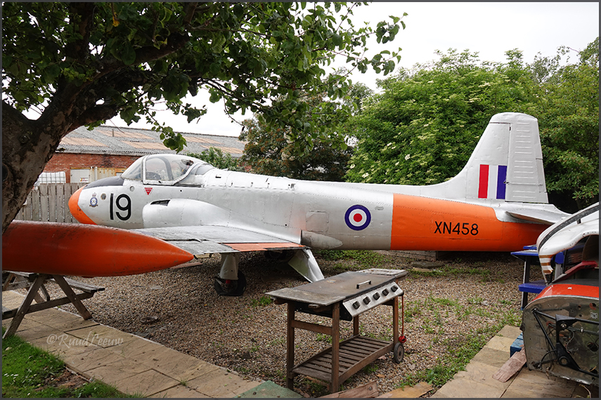 RAF Jet Provost in beer gardeb of The Standard pub
