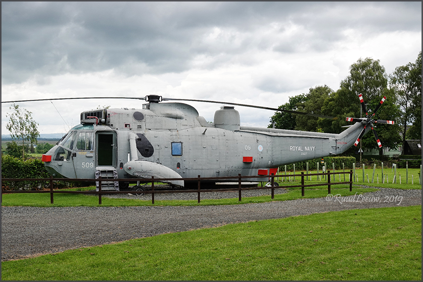 Sea King helo at Main Farm campground