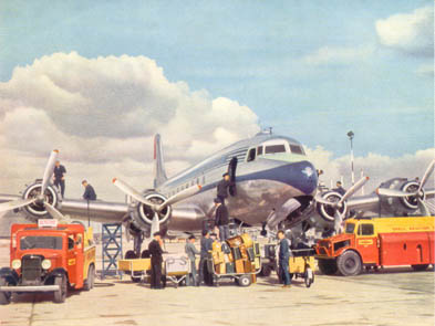 DC-4 being prepared for departure