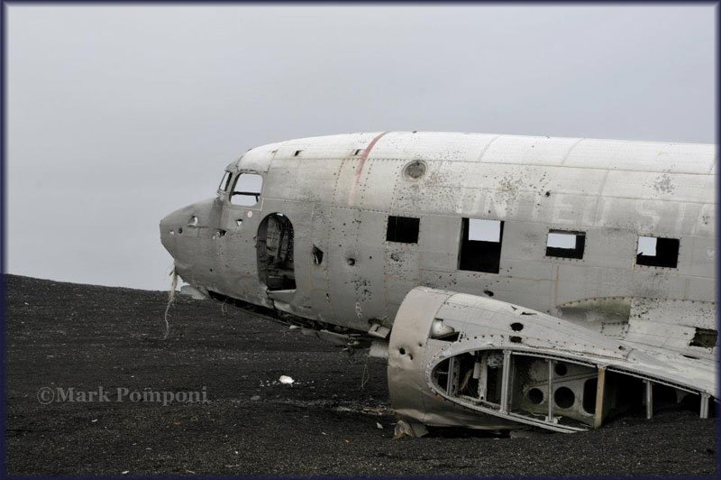 DC-3 wreck on beach in Iceland