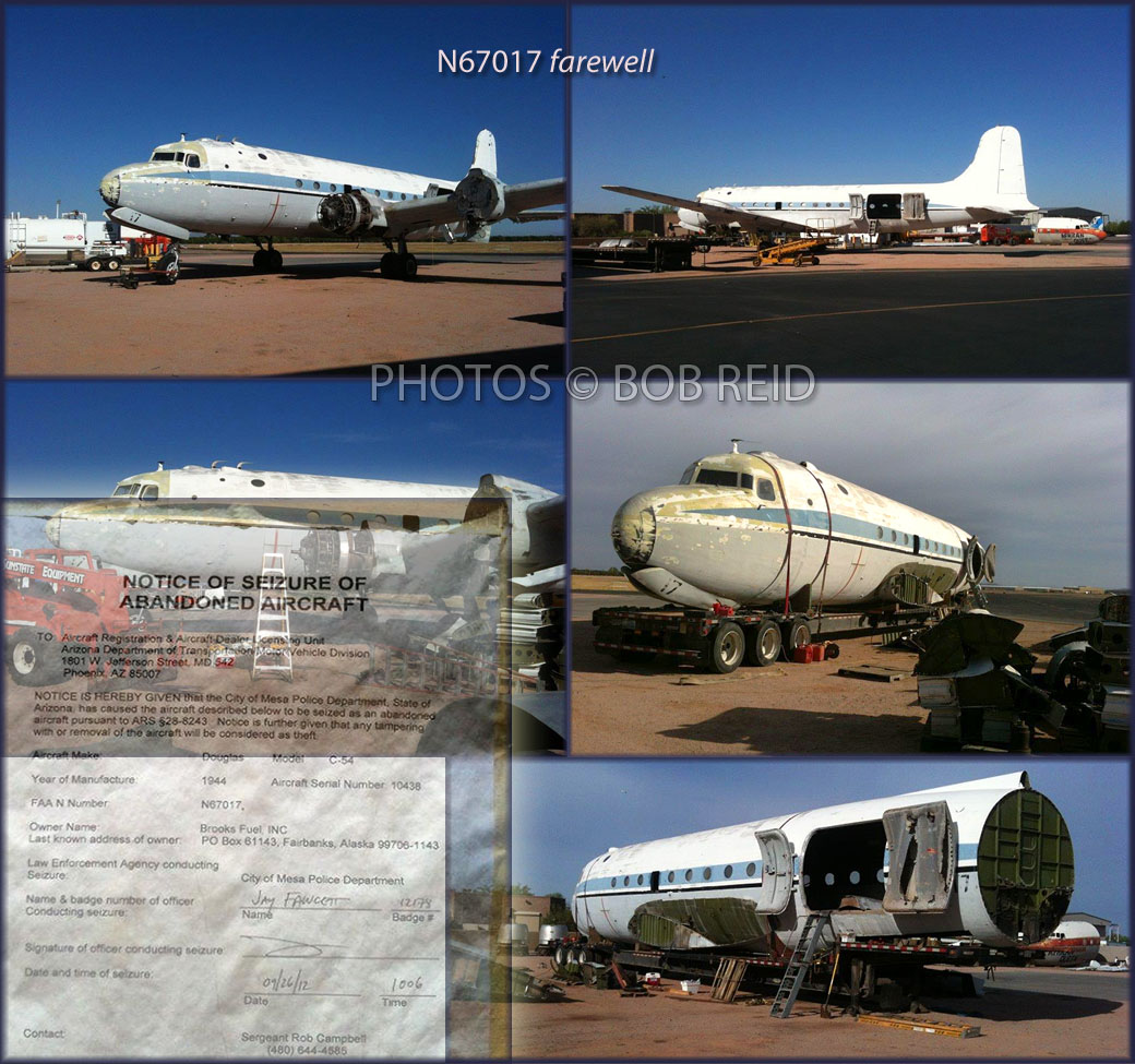 N67017 scrapped at Mesa-Falcon Field may 2013