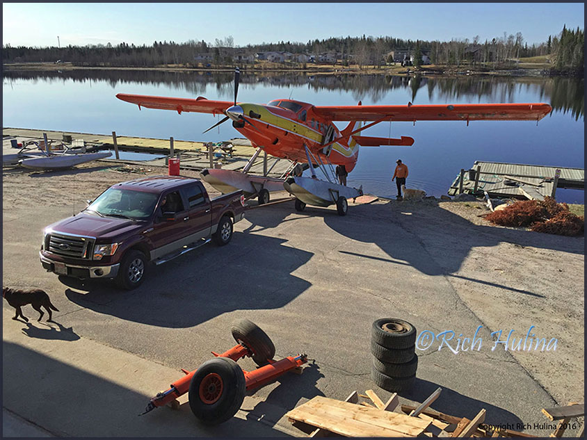 Rich Hulina's base at Sioux Lookout, Ontario