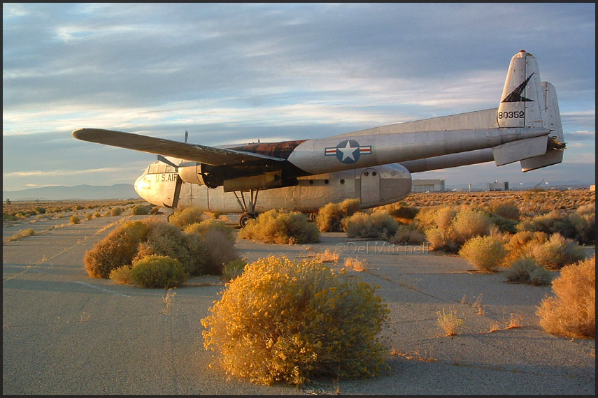 C-119 48-0352 at Edwards AFB, by Del Mitchell