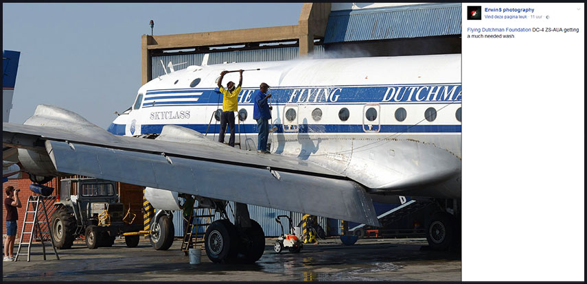 DC-4 ZS-AUA at Joburg-Rand, by ErwinS