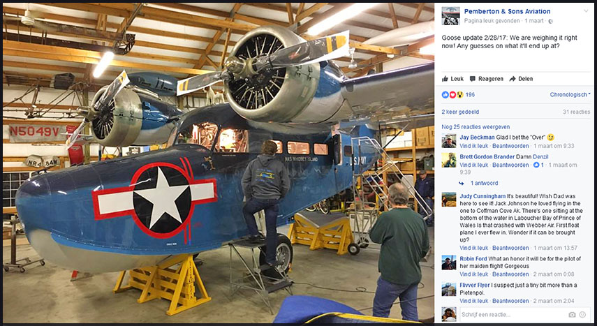 N95467 in restoration @Pemberton and Sons Aviation