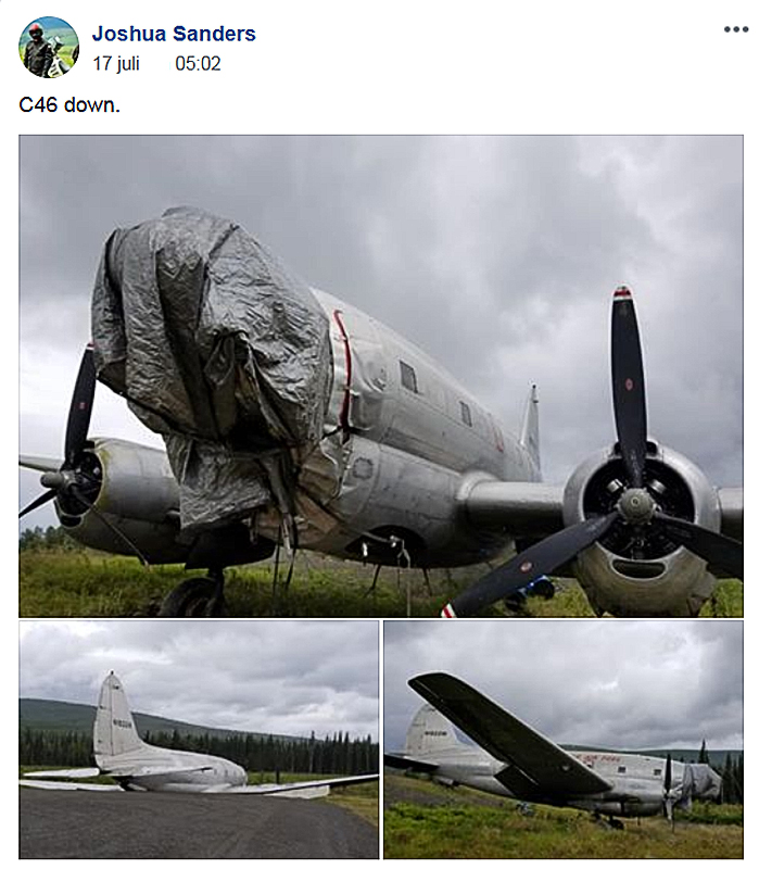 Everts' C-46 crashed at Manley Hot Springs,AK