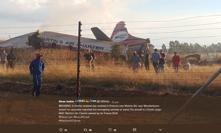 ZS-BRV crashed after take off from Wonderboom, 10 july 2018