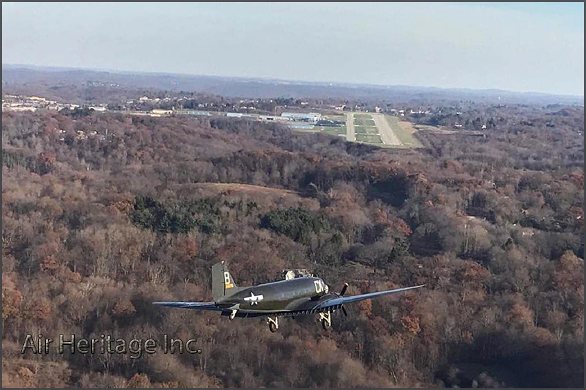 N836M first flight after restoration (Air Heritage Inc photo