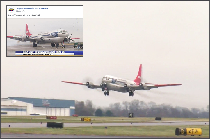 C-97 N117GA BAHF going airborne!