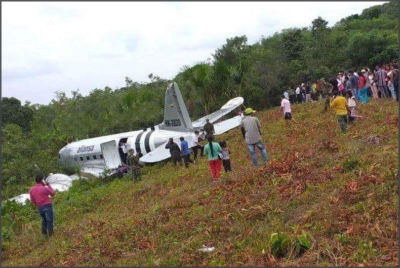 DC-3 HK-2820 ran off the runway