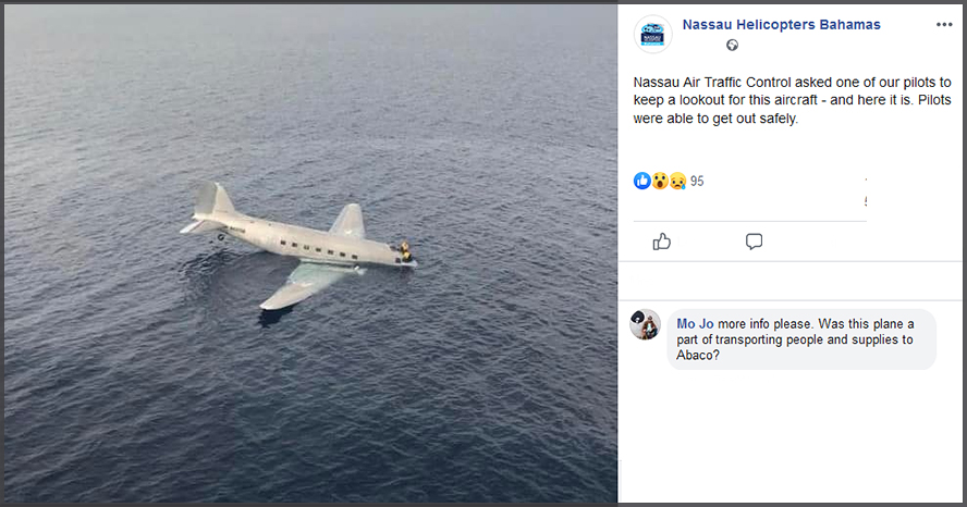 DC-3 N437GB ditched near Nassau