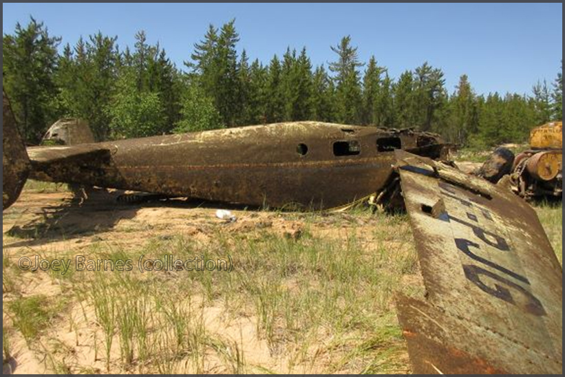 CF-PJG on dry land, awaiting transport to The Kingdom of Obsolete!