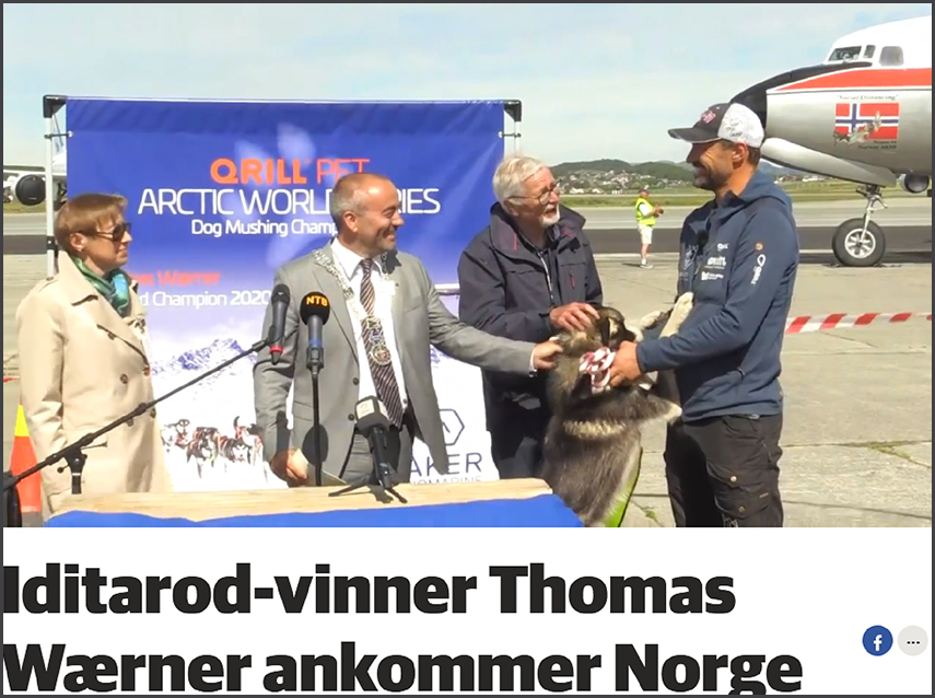 Arrival DC-6 LN-SUb at Sola, Norway