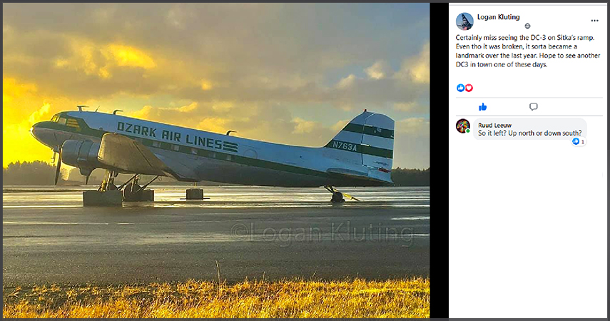 Douglas C-53 N763A at Sitka,AK