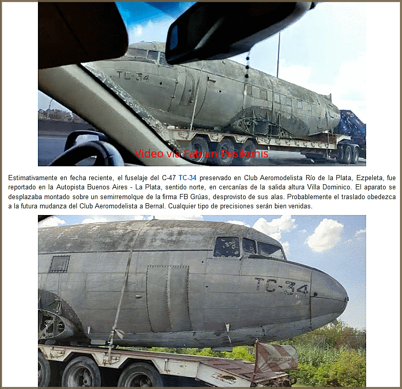 C-47 TC-34 on road transport (march 2021)