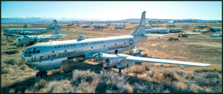 Auction at Greybull KGEY airport planes in the boneyard