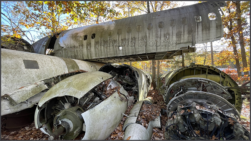 Propliner remains at Wade's Salvage, @Atco,NJ