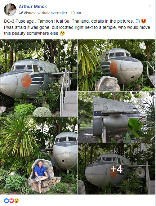 C-47 at a temple