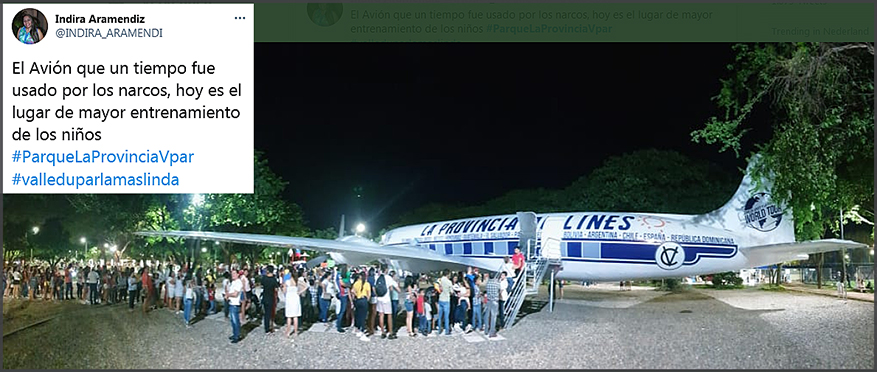 DC-6 at Valledupar, Tweeted by  Indira Aramendi