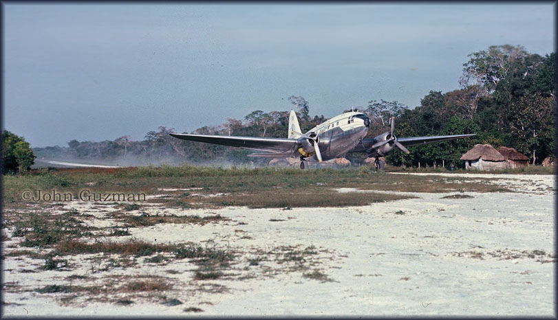Landing at the airstrip