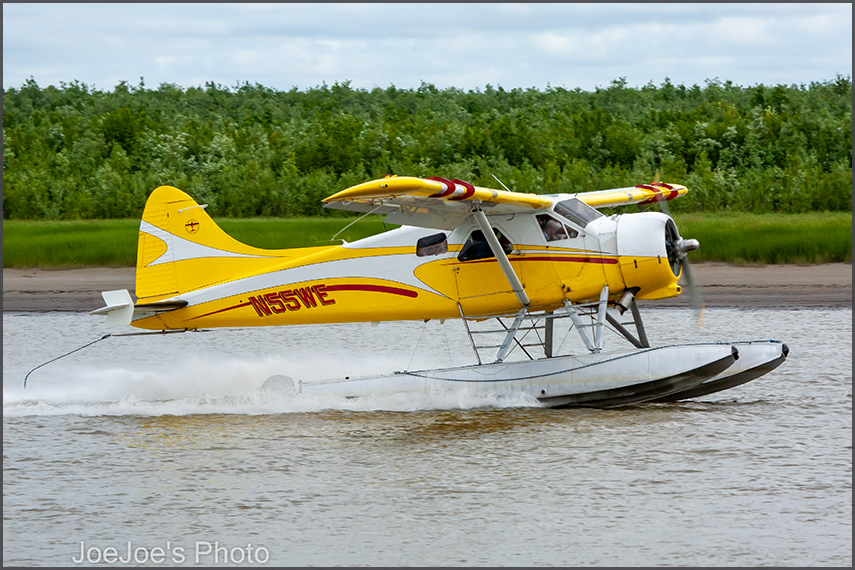 DHC-2 N55WE taking off of the Kuskokwim river, by JoeJoe Prince