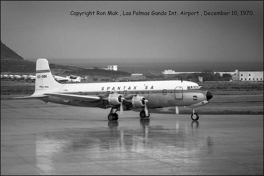 DC-6 EC-BBK Spantax; by Ron Mak