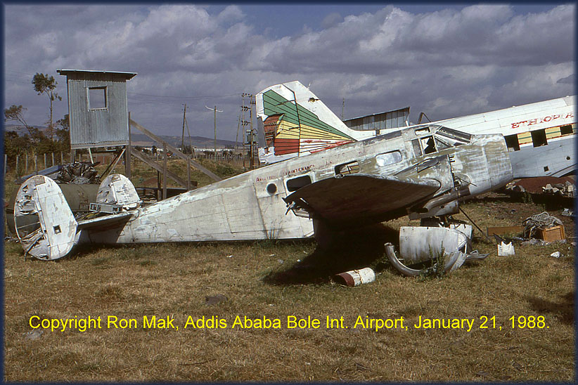 Beech 18 at Addis Ababa 1988