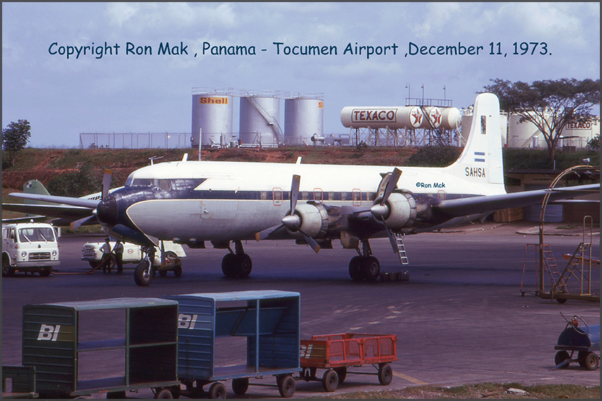 DC-6 SAHSA by Ron Mak (1973)