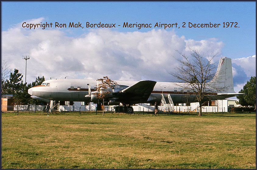 DC-7C OY-KND by Ron Mak, 1972