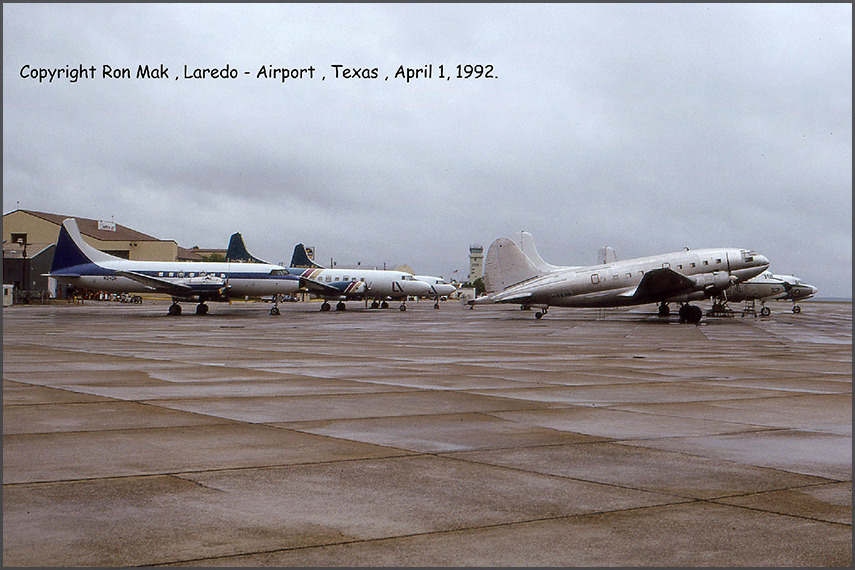 Propliners at Laredo,TX 1992 by Ron Mak