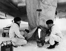 Engine being pre-heated