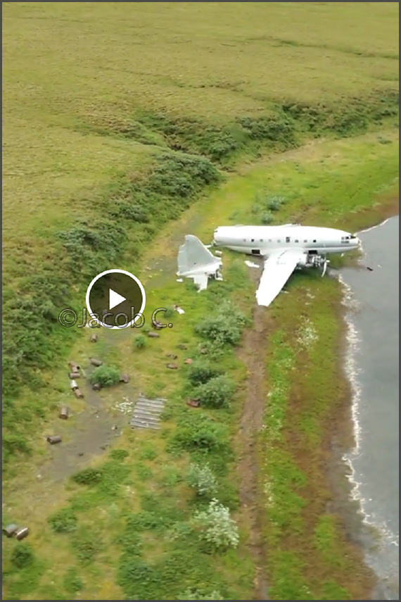 Curtiss C-46F Commando, N67982, abandoned at Nullaq Lake,Alaska