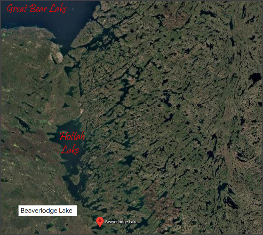 Location of Bristol Freighter CF-TFZ (Google Maps Nov.2024)