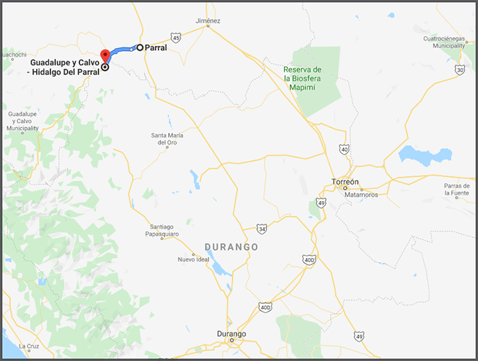 DC-6 HK-3627 moved from El Ojito to Parral, Mexico