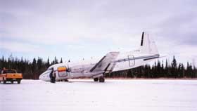 C-FTTW in nose down attitude