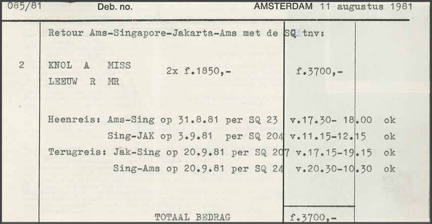 Travelogue Indonesia 1981
