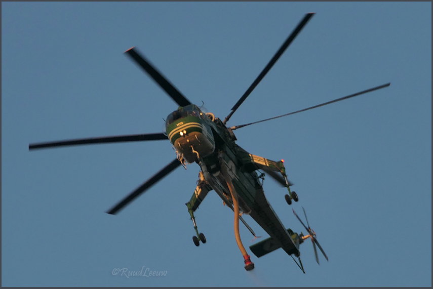 Aerial firefighting by helos in Italy